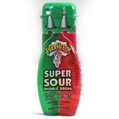Warheads Double Drops Green Apple and Watermelon 86g